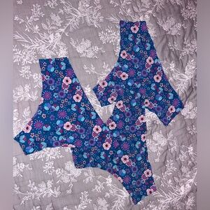 Blue floral underwear